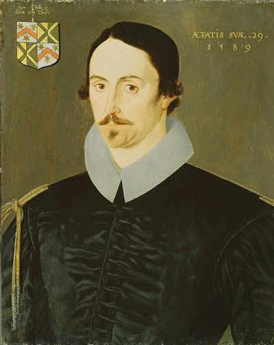 An Unknown Man, Aged 29, Possibly of the Kempe Family, 1589 by English School